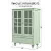 Buffet Storage Cabinet with Glass Doors, Modern Sideboard with Drawer, Cupboard for Living Room, Hallway, Dining Room-Maison Boucle - 4 of 4
