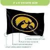 NCAA University of Iowa Flag with Grommets, 3'x5' Iowa Hawkeyes Outdoor College Flags & Banners for Garden Patio Indoor Wall Décor - 3 of 4