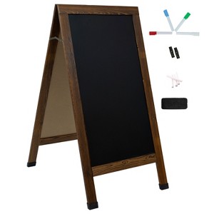 Sunnydaze Panneau magnétique en forme de A 48" x 24" avec marqueurs à craie - 1 of 4
