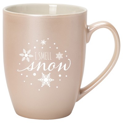 Elanze Designs I Smell Snow Precious Pearl 10 ounce New Bone China Coffee Cup Mug
