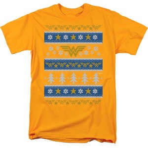 Men's DC Wonder Woman Christmas Sweater T-Shirt - 1 of 4