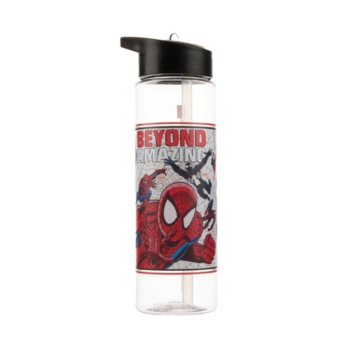 Spider-man Classic Amazing 24 Ounce Transparent Plastic Water