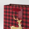 Reindeer on Plaid Cub Christmas Gift Bag - Wondershop™ - 3 of 3