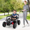 Honeyjoy 12V Kids Ride On Car Battery Powered Electric Remote Control LED Lights Music Black/Red/Rose Red - 4 of 4