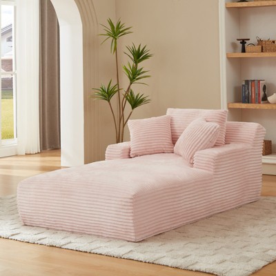 Aukfa 78.7" Corduroy Recliner Sofa Bed , No Assembly , Oversized Upholstered ,2 Pillows Chaise for Living Room & Bedroom