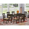 Modern Dining Set - 7 Piece Table & Chair Set - Linen Fabric Chairs - 42x72 Inch Rectangle Table - 2 of 4