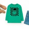 SmileyWorld Checkered Christmas Wink - Youth Long Sleeve Graphic T-Shirt - 3 of 4