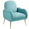 COWLOWN 32 in Beige Accent Chair With Metal Gold Legs - 2 of 4