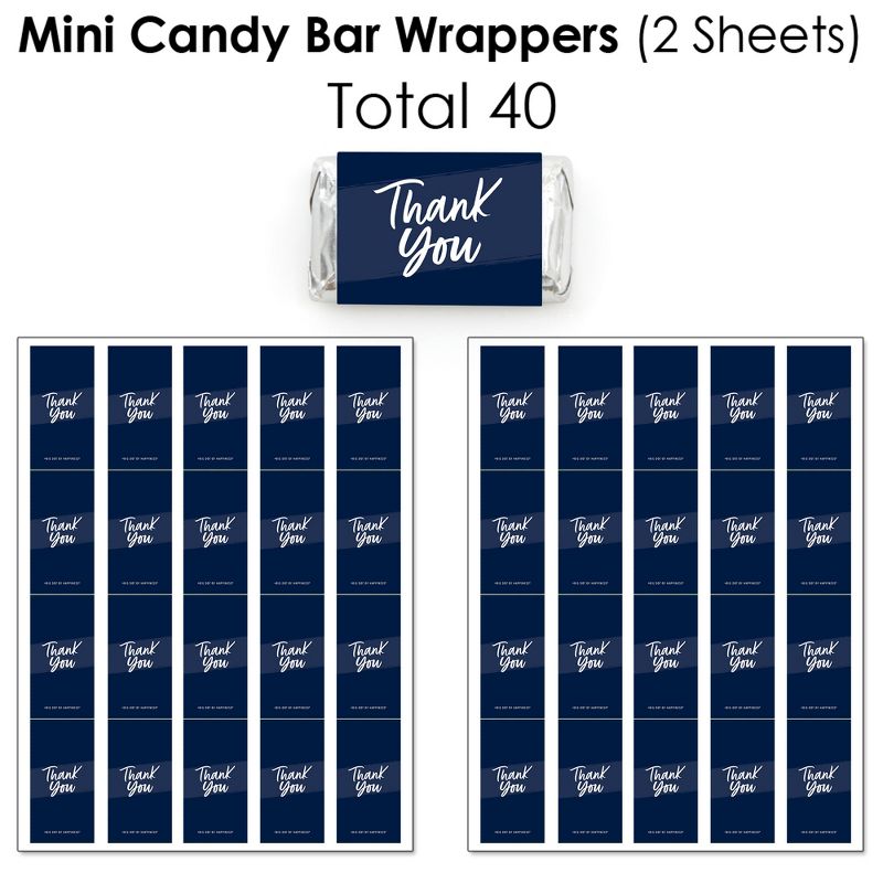 Big Dot of Happiness Navy Blue Elegantly Simple - Guest Party Favors Candy Favor Sticker Kit - 304 Pieces, 3 of 9