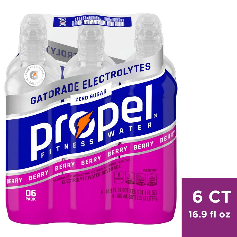 Propel Zero Berry Nutrient Enhanced Water - 6pk/16.9 fl oz Bottles, 1 of 11