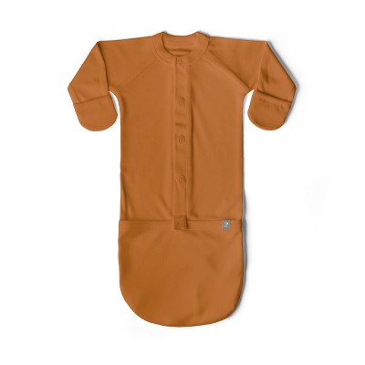 Image of Goumi 24 Hour Convertible Sleeper Baby Gown - Adobe 0-3M