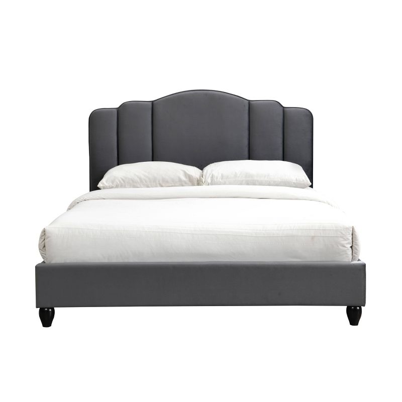 87&#34; Queen Bed Giada Bed Charcoal Fabric - Acme Furniture, 2 of 4
