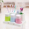 Basicwise Family Size Toothbrush and Toothpaste Holder with 3 Cups - image 2 of 4