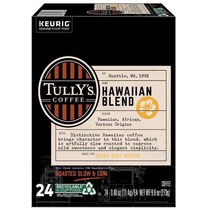 Tully&#39;s Coffee Hawaiian Blend Coffee Pods - Medium Roast - 24ct, 5 of 14