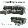 Modular Sectional Sofa Couch, L-Shaped Cloud Couch with Storage Ottoman, Velvet Deep Seat Sofa with Pillows - 2 of 4