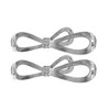 Unique Bargains Rhinestone bow Shoelace Charms 1 Pair - 4 of 4