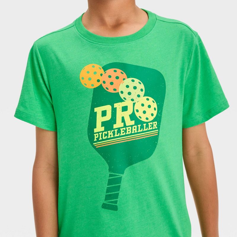 Boys' Short Sleeve 'Pro Pickleballer' Graphic T-Shirt - Cat & Jack™ Green, 2 of 4