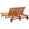 vidaXL Sunlounger Natural Wood Solid Acacia Wood Large - 3 of 4