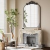 BEAUTYPEAK Vanity Wall Mirror Decorative Vintage Arch Bathroom Mirror with Designed Bottom - 3 of 4