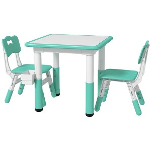 Aghana Digitals 3-Piece Toddler Table & Chair Set: Height-Adjustable, Space-Saving with Storage, - 1 of 4