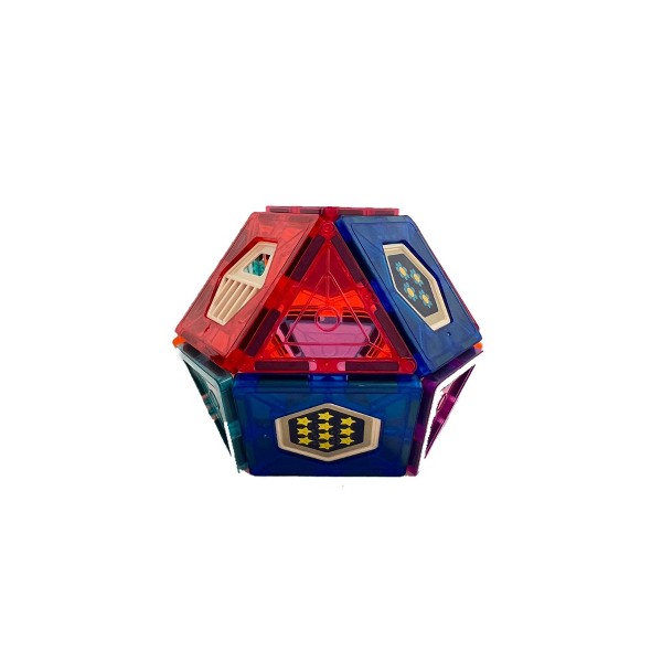Contixo Tiles ST4 Juguete de construcción magnético para niños, 112 piezas de bloques de construcción 3D, set educativo STEM, regalo para niños y niñas de 3 a 8 años 6