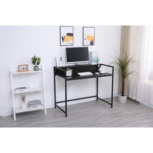 Dexmalle Modern Black Narrow Console Table for Entryway - 1 of 4