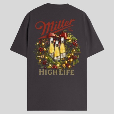 Men's Miller Holiday Graphic T-Shirt - Charcoal Gray