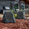 Victrola Rock Speaker Connect Bluetooth Outdoor Speaker with Solar Charging - 4 Pack (Granite) - 2 of 4