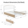 Homhougo Full Size Metal Bed Frame with Headboard and Footboard, 4 Storage Drawers, No Box Spring Needed, Upgraded Midfoot Structure, White - 2 of 4
