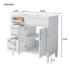 Akoasm 36 Inch Wood Bathroom Vanity Storage Cabinet With Tip-out Drawers, Adjustable Shelf(With Resin Sink) - 2 of 4