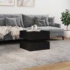 vidaXL Coffee Table Black Engineered wood Low Coffee Table Square - 4 of 4