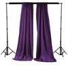 Slickblue Pack of 2 Polyester Backdrop Drapes – 96"H x 58"W, Rod Pocket, Semi Sheer, Serged Edges, 41 Colors Options - 2 of 3