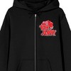 Tom & Jerry Painting Hearts Long Sleeve Black Adult Zip-Up Hoodie - 2 of 4