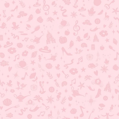 Disney Princess Glitter Icons Peel and Stick Wallpaper Pink - RoomMates