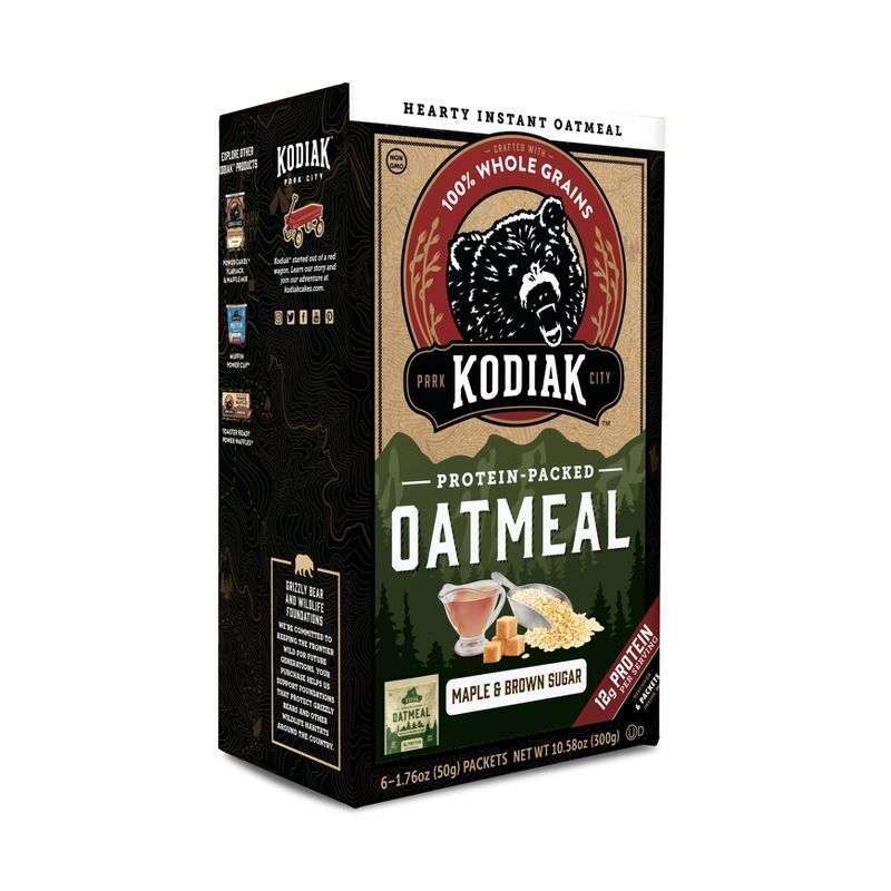 Kodiak Protein-Packed Instant Oatmeal Maple &#38; Brown Sugar - 6ct, 3 of 8