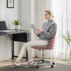 DOMETOUR Home Office Desk Chair Pink - Adjustable Rolling Chair - 2 of 4