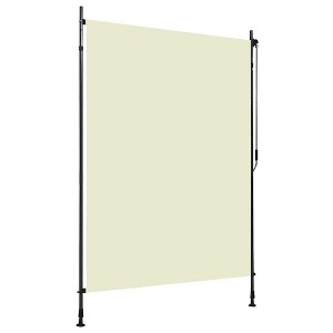 Aghana Digitals Manual Outdoor Vertical Roller Blind, Cream Polyester with PA Coating, UV - 1 of 4