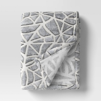 Glow in the Dark Web Plush Throw black/white - Hyde and EEK! Boutique™