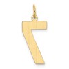 Black Bow Jewelry 14k Yellow Gold, Athletic Collection, Large Polished Number 7 Pendant - 3 of 4