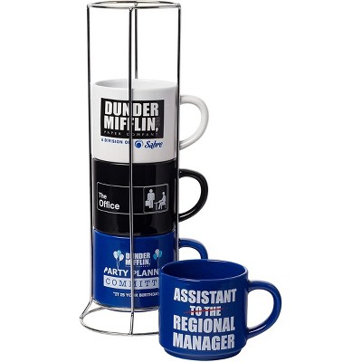 Silver Buffalo The Office 4-Piece 10 Ounce Ceramic Mug Stack