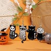 Cute Wooden Halloween Earrings for Women - Funny Cat, Ghost & Skeleton Design, The Perfect Gift for Her, Sister or Friend - 3 of 4