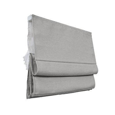 Del Mar Pearl Grey Cordless Blackout Roman Shade 31" x 64"