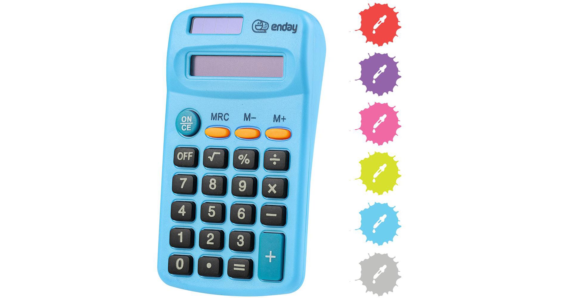 Enday 8-Digit Pocket Size Calculator, Blue