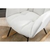 Zeus & Ruta 31.5 in.W Teddy Fabric Accent Rocking Gilder with High Backrest - 4 of 4