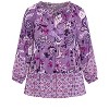 Avenue Women's Plus Size Imari Empire Waist Spliced Top - 4 of 4