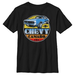 Boy's General Motors Chevy Camaro SS Retro Cruising Circle T-Shirt - 1 of 4