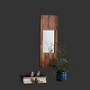 Rustic Wooden Wall Mirror 29"H, Vertical Solid Wood & Glass Decor Mirror by Melrose - 4 of 4