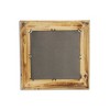 HomeRoots 22" Brown Wood With Gold Bows Square Accent Mirror - 4 of 4