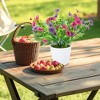 COZONY 24 PCS Artificial Eucalyptus Violet Flowers with Fern Leaves, UV Resistant Fake Flowers Decor - 2 of 4