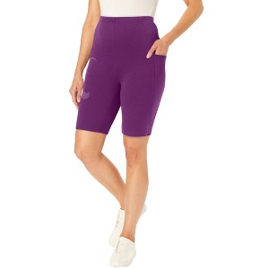 Woman Within Plus Size Pocket Bike Short - 1 of 4
